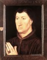 Porträt von Gilles Joye 1472 Niederländische Hans Memling
